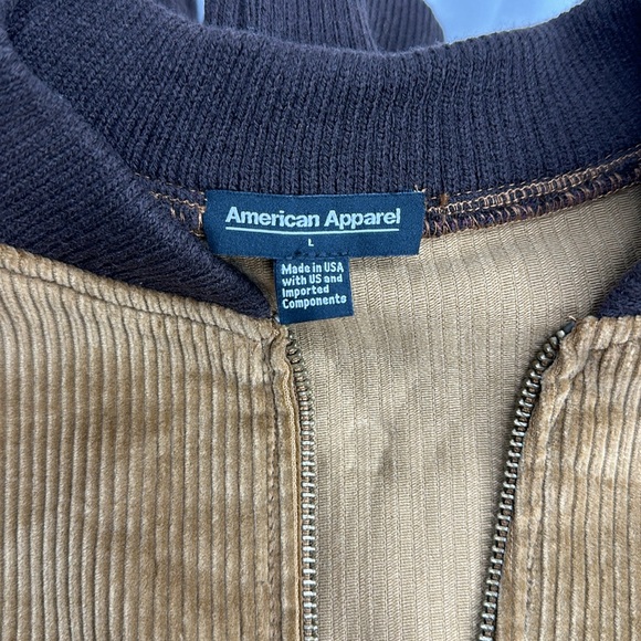 Women's Large Long Sleeve Lined Corduroy Bomber Jacket - Picture 7 of 8